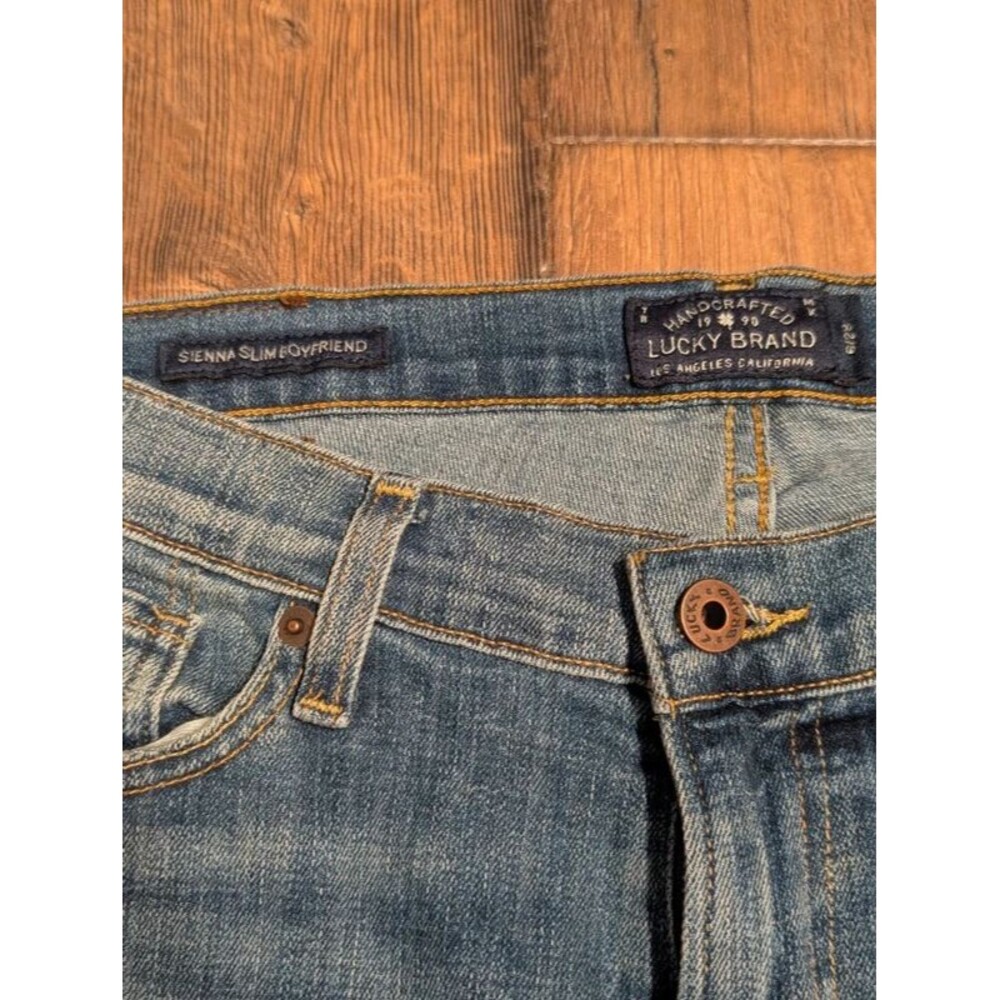 NWT Lucky Brand Sienna Slim Boyfriend Jeans Women's Size 6/28 Medium Wash - Picture 2 of 13